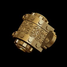 Half Moon Manifold Scrolled, Thru (Each)